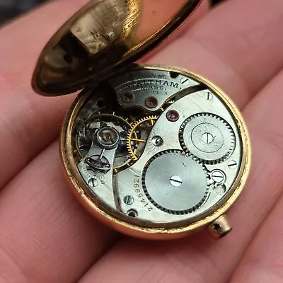 Waltham 365 Watch Movement In Gold Filled Case For Restoration Parts (R227) • £39.99