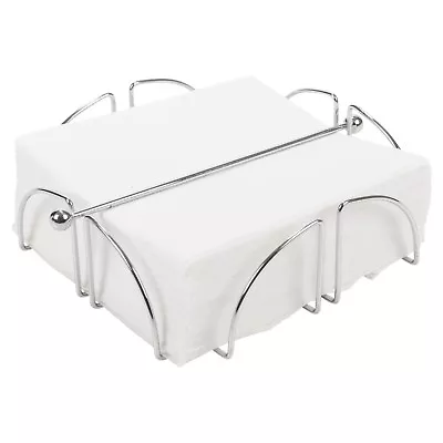 Chrome Wire Serviette Napkin Holder Dispenser Kitchen Dining Room Table Decor • £6.99