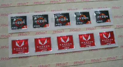 5 Pcs Amd Ryzen 5 Pro Sticker + 5 Pcs Radeon Graphics Amd Sticker • $8.88