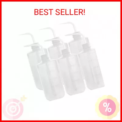 DEPEPE 6pcs 500ml Plastic Safety Wash Bottles Lab Squeeze Bottle LDPE Squirt Bot • $27.87