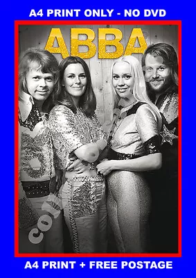 ABBA - Classic 1970's Poster - Swedish Pop Stars - A4 PRINT + FREE POST - NO DVD • $24.95