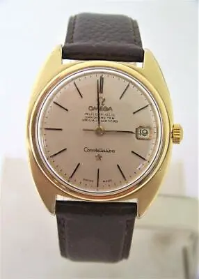 Vintage 14k & SS OMEGA CONSTELLATION CHRONOMETER Automatic Watch 1960s Cal 564 • $1439.90