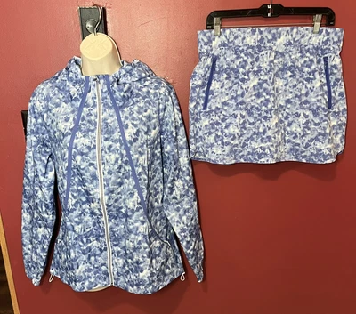 $19.99 • Buy T BY TALBOTS Skort & Jacket 2 Piece Set / Outfit Women’s Size M Blue White