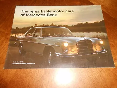 1966 1967 Mercedes Benz 200 230 230sl 250 250se 300 600 Brochure Catalog Poster • $14.99