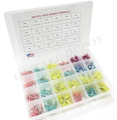 New 3m Heat Shrink Wire Connectors Assortment Automotive Marine Kit - 480 Pc Usa • $75.49