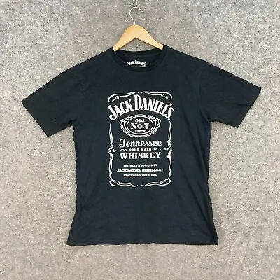 Jack Daniels Mens T-Shirt Size L Large Black Short Sleeve Crew Neck 15934 • $21.95