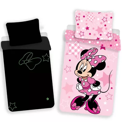 Disney Minnie Mouse Glow In The Dark Quilt Cover Set - Single Bed • $89.95