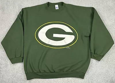 Vintage 1995 Green Bay Packers Crewneck Mens 2XL NFL Football Green Sweatshirt • $29.99