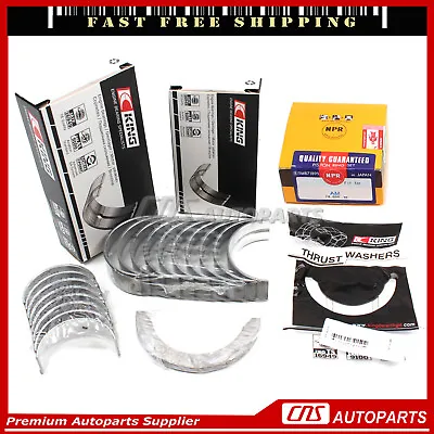 Fits 86-95 Honda Civic Engine Bearing Set W/ NPR Piston Rings D16Z6 D16A1 D16A6 • $63.96