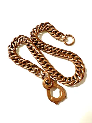 Vintage Solid Copper Bracelet Curb Link Unisex 7 3/4  • $19.95