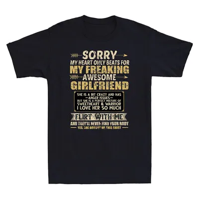I Love My Freaking Awesome Girlfriend Shes A Bit Crazy Funny Quote Men's T-Shirt • £14.99