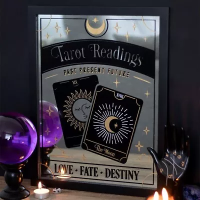 £21.99 • Buy Tarot Readings Wall Hanging Mirror  Gothic Decor Pagan Sun Moon