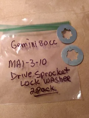  Benelli Gemini SST 80 Trail Mini Bike Drive Sprocket Lock Washer Qty 2 -Vintage • $8.43