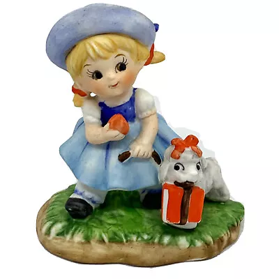 Vintage Lefton Nursery Rhymes Figurine 245 Mary Had A Little Lamb *REPAIRED* • $6.99