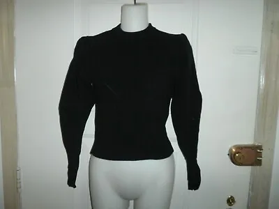 Zara  Pretty Black Puff Sleeve Pullover Sweater Size S • $3.99
