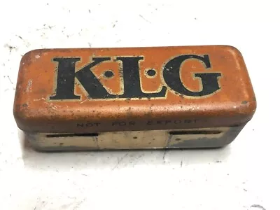 Original Vintage KLG SPARK PLUG TIN & Plug Car Truck Automobile Collectible OLD • $74.95