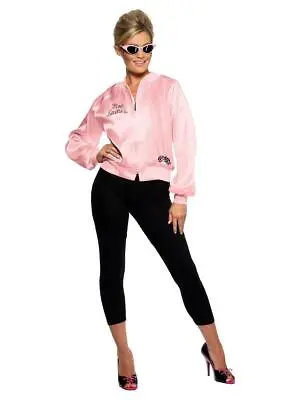 Adult Grease Pink Ladies Jacket Fancy Dress Musical Party Costume • £14.07