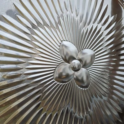 $8 • Buy VTG INDIANA GLASS CLEAR FLORAL SUNBURST PATTERN Footed CAKE PLATE 11 1/4 