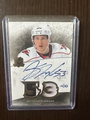 2010 UD HOCKEY THE CUP JEFF SKINNER HONORABLE NUMBERS RPA Rookie Auto /53 RC • $80.95