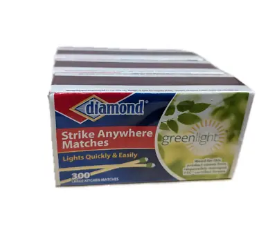 (3 Boxes) (300 Per Box) Diamond Greenlight Strike Anywhere Matches • $21.97