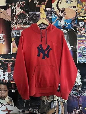 Vintage Nike Center Swoosh New York Yankees Hoodie Sweatshirt MLB Men’s Medium • $39.99