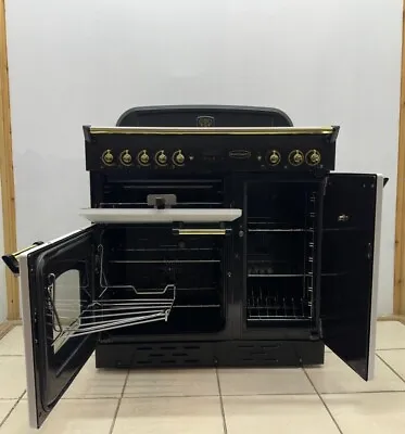 RANGEMASTER CLASSIC 90 DUAL FUEL RANGE COOKER IN WHITE AND BRASS Ref:R28 • £1340