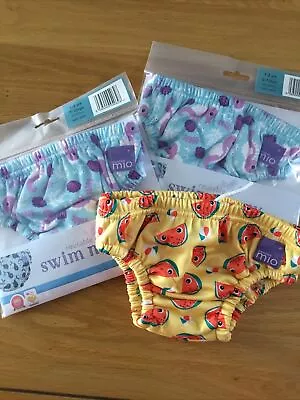 3 Reusable Swim Nappies From Aldi. New In Package. Size 1-2 Years • £2.49