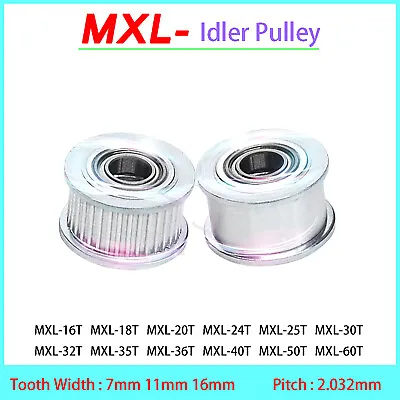 MXL Timing Belt Drive Tensioner Pulley Smooth Tooth/Toothed Idler Width7/11/16mm • $3.39