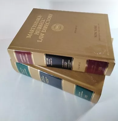 Vintage Martindale-Hubbell Books-1995 Law Directory Lot Of 2 NEW YORK • $35