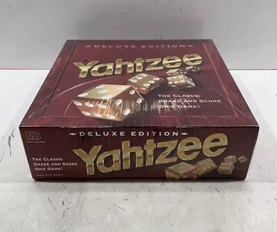 New Sealed 1997 Yahtzee DELUXE EDITION GOLDEN-FLECKED DICE GAME Plastic Sealed • $69.99