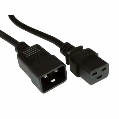 IEC C19 To C20 16A Power Extension Jumper Lead / Cable Plug To Socket • £13.95