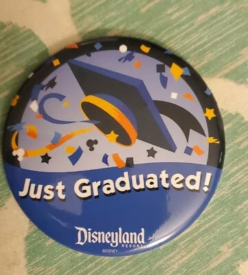 $8.90 • Buy (2) Just Graduated! Button Pin Graduation Disney Parks 3  Disneyland
