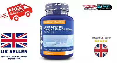 Omega 3 Fish Oil 2000mg EPA 660mg DHA 440mg Per Daily Serving. 120 Capsules (2 • £9.60