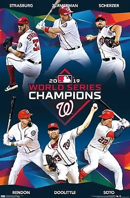 Washington Nationals Poster 2019 World Series Baseball Wall Art Print (22x34) • $17.99