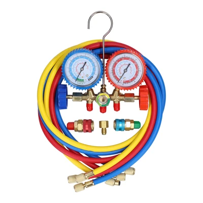 $31.95 • Buy Manifold Gauge Set AC Recharge Kit Diagnostic Fit R134A R22 R410 Refrigerant