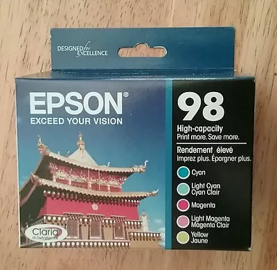 10-2019 NIB 5pk Genuine Epson 98 Color Ink_T098 T0982 -T0986_Artisan 700 710 725 • $63.89