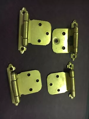 $7.99 • Buy Vintage Decorative Brass Cabinet Hinges Lot Of 4