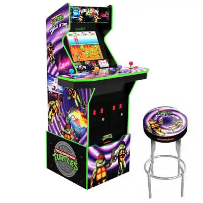 Arcade1Up Teenage Mutant Ninja Turtles Turtles In Time 4 Player Arcade Cabinet T • $1317.95