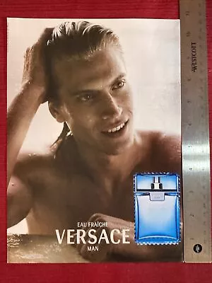 Model Mike Guenther For Versace Man Eau Fraiche Cologne 2006 Print Ad • $6.95