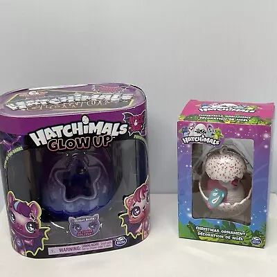 Hatchimals Glow Up Magic Dusk Twilight Kittycan Blinks + Christmas Ornament • $19.99