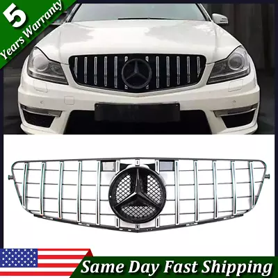 GTR Front Grill W/Star Grille For Mercedes Benz W204 C250 C300 C350 2008-2014 • $76.57