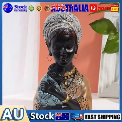 Resin African Black Women Statue Ornaments Tribal Female Sculpture Decor (A) • $27.11