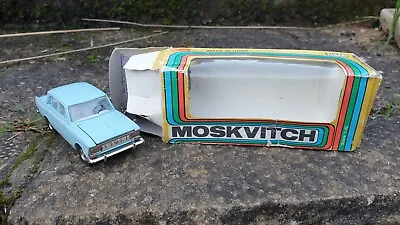 Vintage USSR Soviet Diecast Car Model MOSKVITCH 408 Size 1/43. In Original Box • $82.11