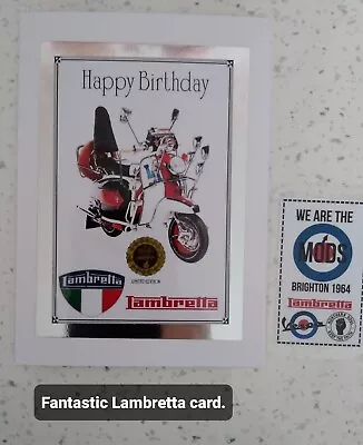 Lambretta Mods Scooter Birthday Card • £4.25