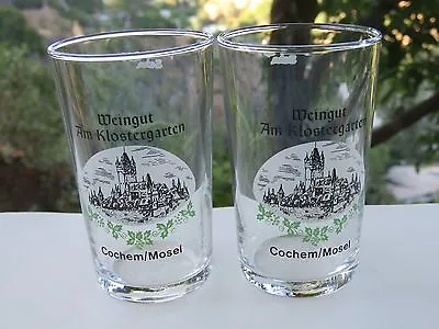 2 Beer Taster WINE GLASSES ~ Weingut Klostergarten ~ Cochem - Mosel GERMANY • $17.97