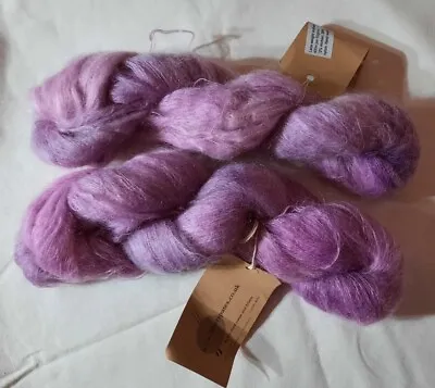 Fyberspates Hand Dyed Mohair  Yarn Lace Weight 50g Lilacs Pinks 400m  • £18