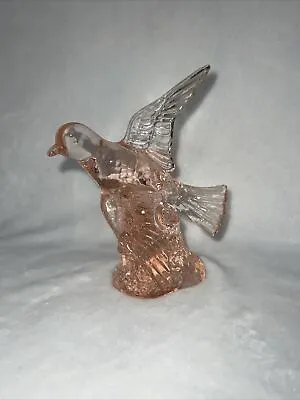 Vintage MOSSER Glass Bird Figurine Light Pink • $28