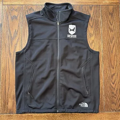 The North Face Full Zip Vest Men’s Large Black Windwall Jacket Brewdog Logo • $32.95