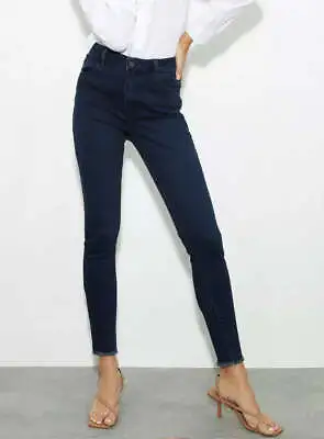 Ladies Dorothy Perkins Midnight Blue Regular Fit Alex Skinny Jeans 8 10 12 14 16 • £11.16