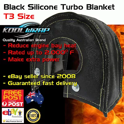 TURBO BLANKET T3 Black Fits Falcon Barra XR6 G6E Internal Wastegate Heat Shield • $119.50